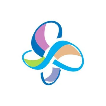 Creative concept of infinity logo design vector sign symbol illustrations Stock Illustration