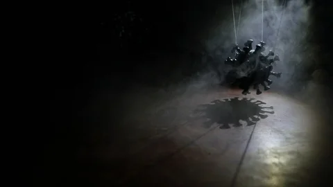 Creative concept of manipulation with coronavirus 스톡 동영상 128782593