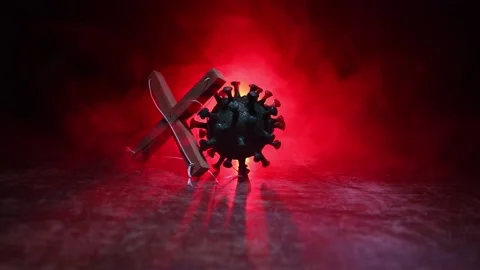 Creative concept of manipulation with coronavirus 스톡 동영상 130514967