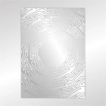 Creative concept metal silver scheme Stock-Illustration