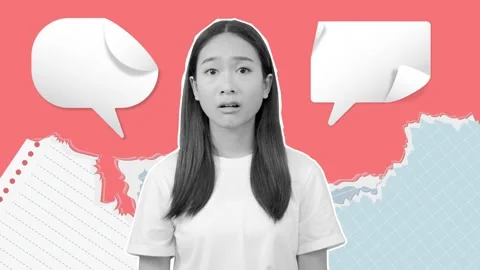 Creative Concept: Modern Design Collage with artistic portrait  Stock Footage 245782443