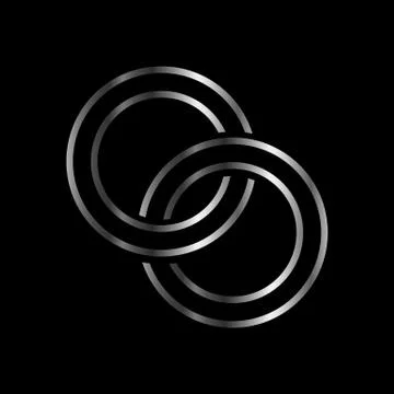 Creative concept silver infinity logo design vector illustrations イラスト素材