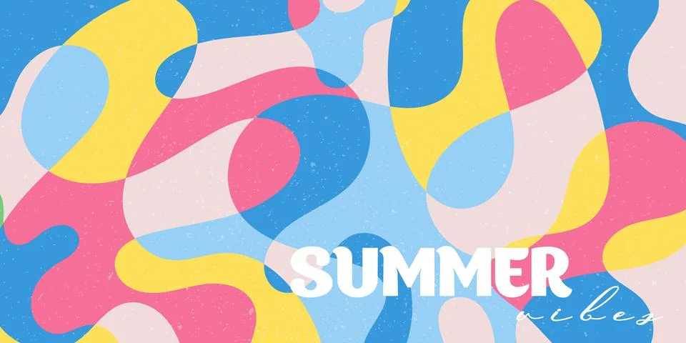 Creative concept of summer bright and juicy cards. Stock Illustration