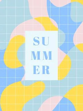 Creative concept of summer bright and juicy card Stock Illustration