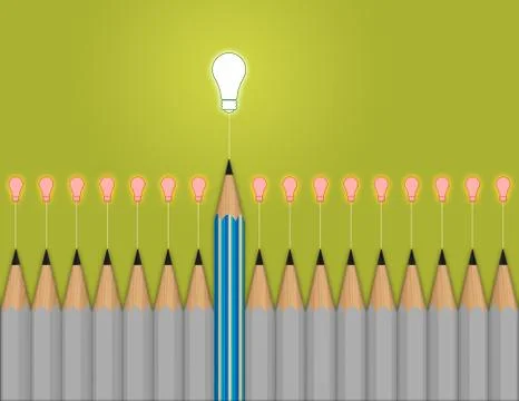 Creative concept, think out of the box Stock Illustration