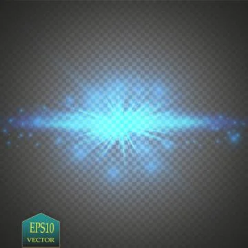 Creative concept Vector set of glow light effect stars bursts with sparkles Stock Illustration