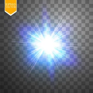 Creative concept Vector set of glow light effect stars bursts with sparkles Stock Illustration
