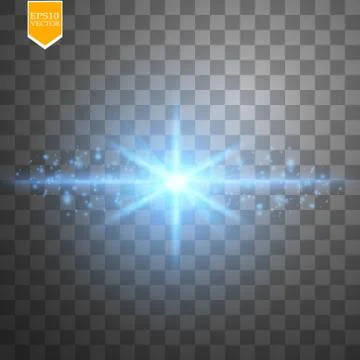 Creative concept Vector set of glow light effect stars bursts with sparkles Stock Illustration