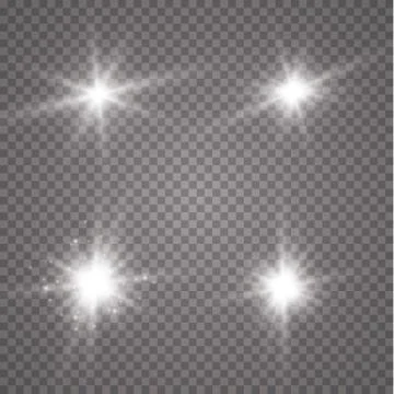 Creative concept Vector set of glow light effect stars bursts with sparkles Stock Illustration