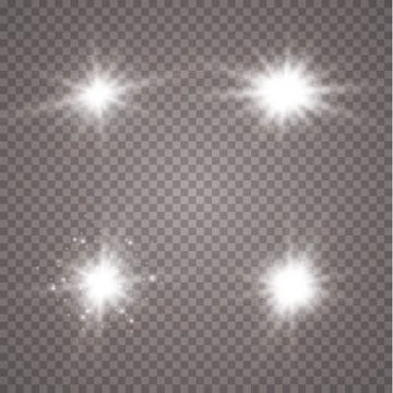 Creative concept Vector set of glow light effect stars bursts with sparkles Stock Illustration