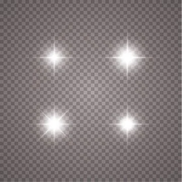 Creative concept Vector set of glow light effect stars bursts with sparkles Illustrazione stock