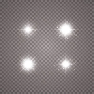 Creative concept Vector set of glow light effect stars bursts with sparkles Stock Illustration