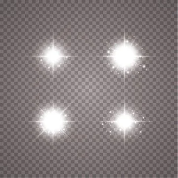 Creative concept Vector set of glow light effect stars bursts with sparkles Stock Illustration