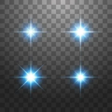 Creative concept Vector set of glow light effect stars bursts with sparkles Stock Illustration
