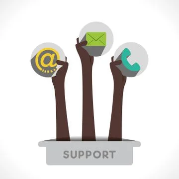 Creative contact for support icon design concept vector Stock Illustration