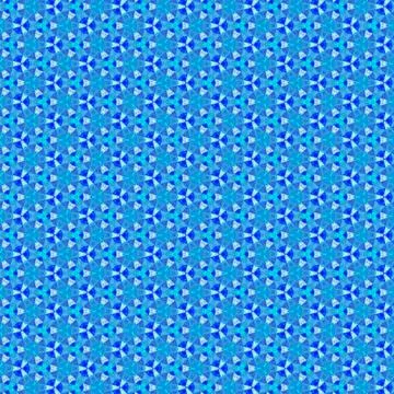 Creative continuous multicolored pattern with blue triangles and arrows Illustrazione stock