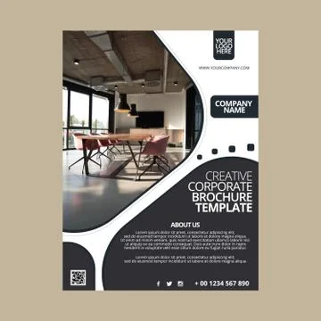 Creative-Corporate-Brochure-Template-modern Stock Illustration