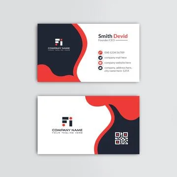 Creative corporate business card vector template Illustrazione stock