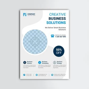 Creative corporate flyer vector template design Stock Illustration