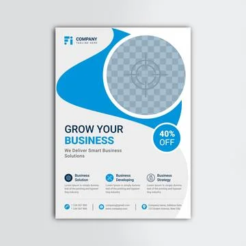 Creative corporate flyer vector template design Stock Illustration