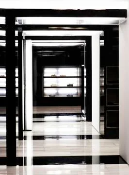 Creative Corridor in store Stock Photos