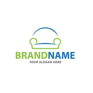 Creative couch logo design Stock Illustration