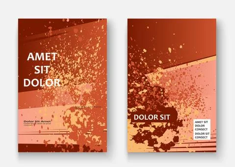 Creative cover frame design paint splatter explosion vector illustration. Blu Stock Illustration