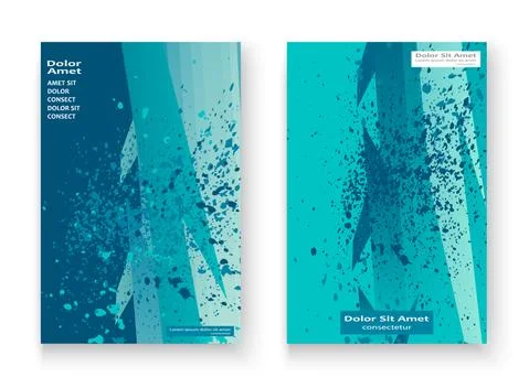 Creative cover frame design paint explosion spray splatter vector illustratio Stock Illustration