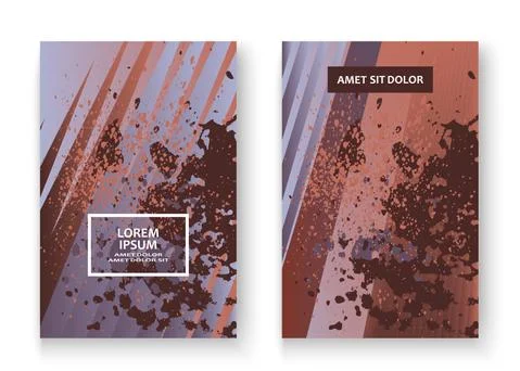 Creative cover frame design paint explosion splash splatter vector illustrati Stock Illustration