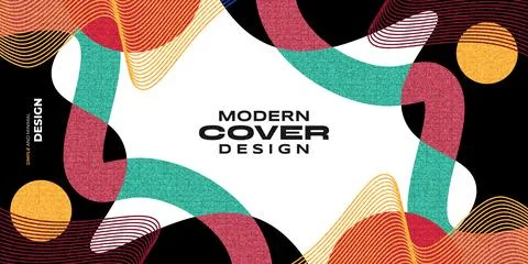 Creative Cover or Banner Design Template with Modern and Minimal Style Stock Illustration