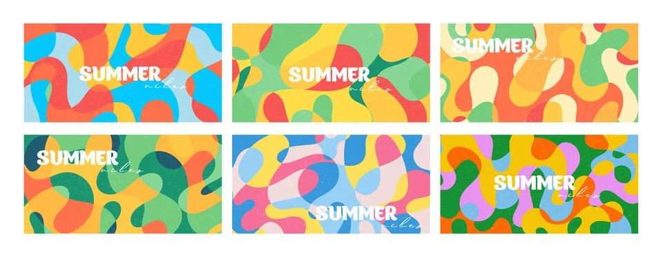Creative covers or horizontal posters in modern minimal style Stock Illustration