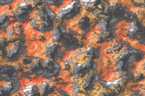 Creative cracked stone computer graphic background illustration Stock Illustration