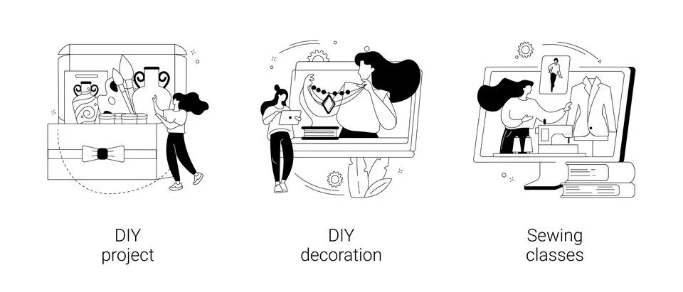 Creative craft abstract concept vector illustrations. イラスト素材