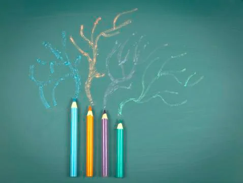 Creative crayon Stock Photos