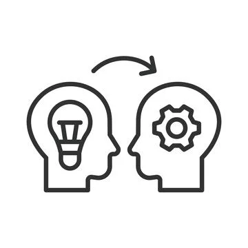 Creative Creation, icon in line design. Creative, creation, innovation, design Stock Illustration