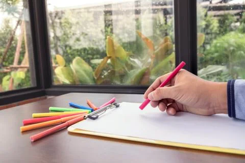 Creative creativity graphic designer working with graphics tablet,laptop and Stock Photos