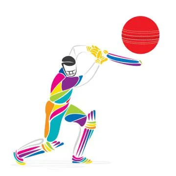 Creative cricket banner design vector Illustrazione stock