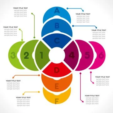 Creative cricle info-graphics design concept vector Stock Illustration