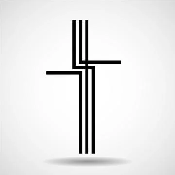 Creative Cross. Christian Symbol. Vector illustration. Eps 10 Stock Illustration