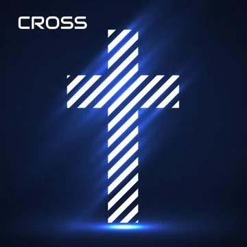 Creative Cross. Christian Symbol. Vector illustration Stock Illustration