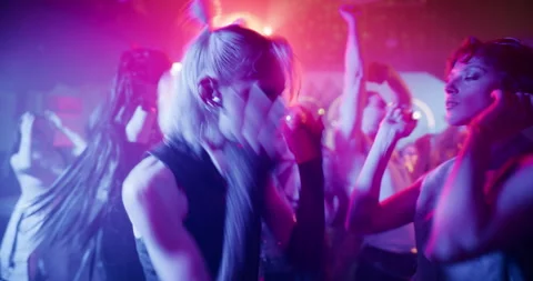 Creative Crowd Dancing at a Party Video stock 320691110