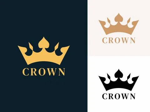 Creative Crown Royal logo design. Crown logo design vector template Stock Illustration