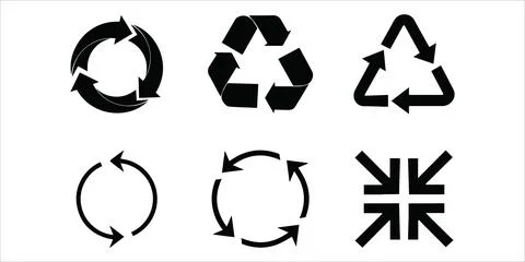 Creative Curved and Loop Navigation Icons Stock Illustration