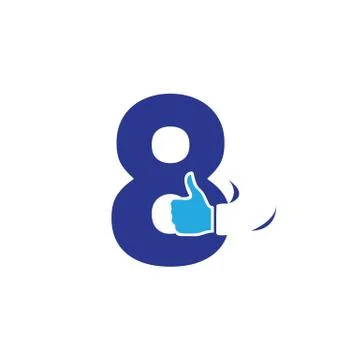 Creative custom number four 8 logo vector design illustration Stock Illustration