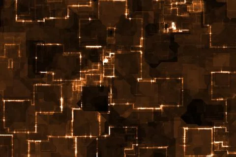 Creative cute orange tech computer light computer graphic background or Stockillustratie