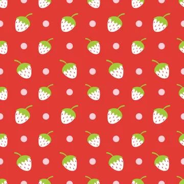 Creative Cute strawberry vector pattern Stock-Illustration