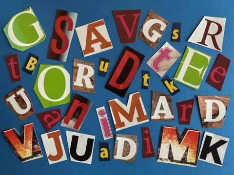 Creative Cutout Letter Background For Communication Concept 库存照片