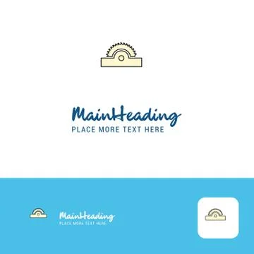 Creative Cutter  Logo Design. Flat color Logo place for Tagline. Vector Illus Illustration