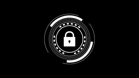 Creative Cyber Security illustration with lock icon, Lock Icon illustration Stock Photos