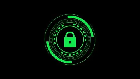 Creative Cyber Security illustration with lock icon, Lock Icon illustration Stock Photos